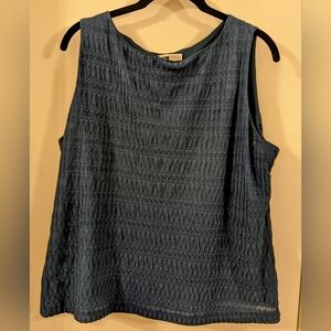 I.N. Studio-Large Blue Tank Top with Trendy Design